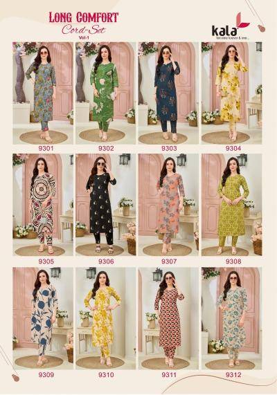Kala long comfort vol-1 coord set Kurti wholesale in Vadodara